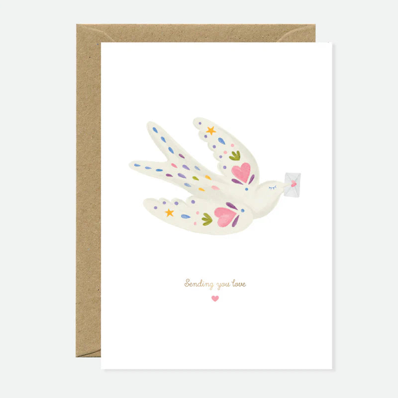 Klappkarte "Sending love bird"