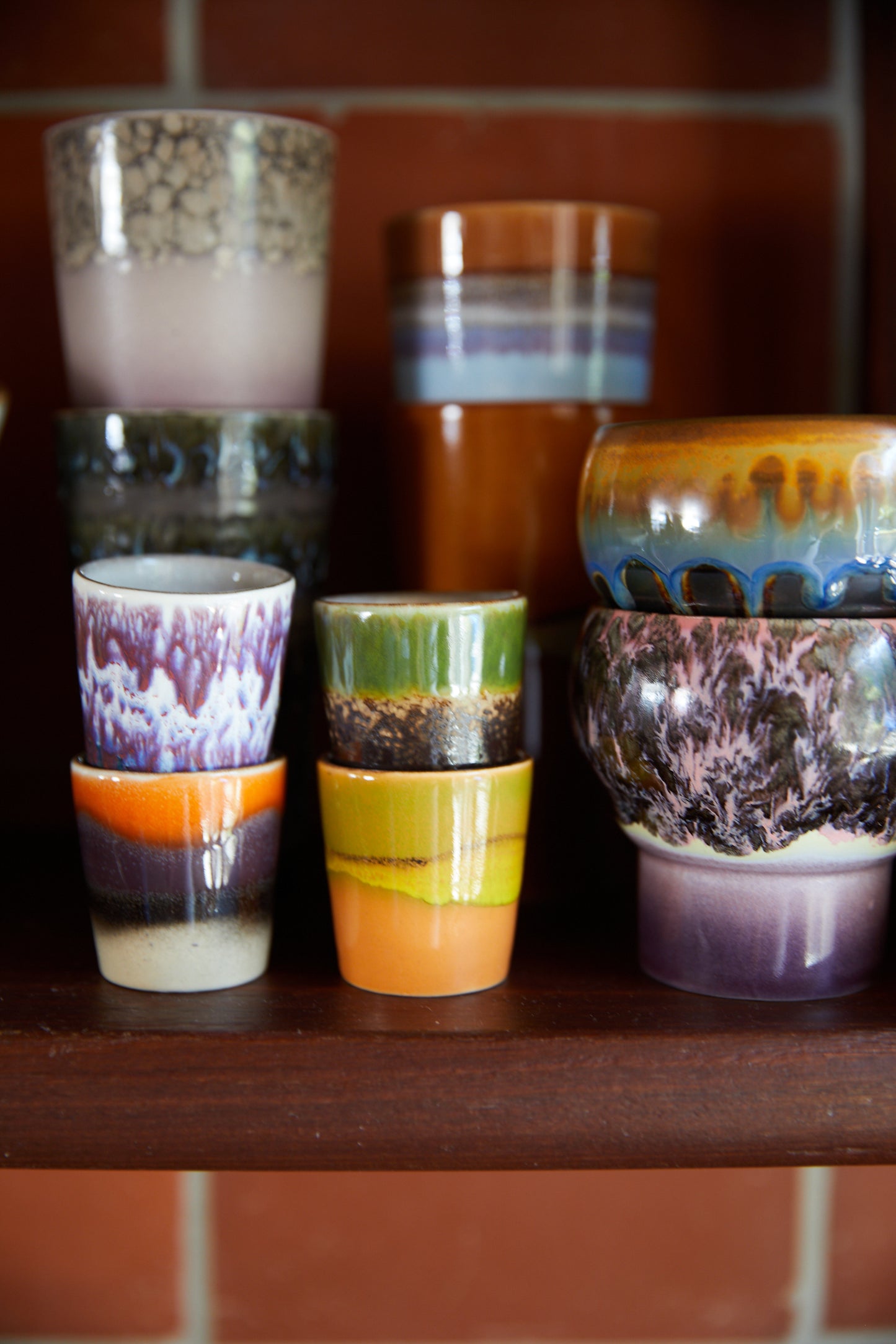 HKliving 70s Ceramics: Eierbecher (4er Set)