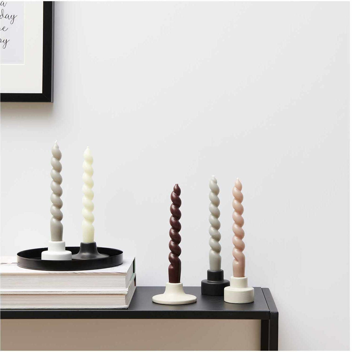 Keramik-Kerzenhalter "Creme"