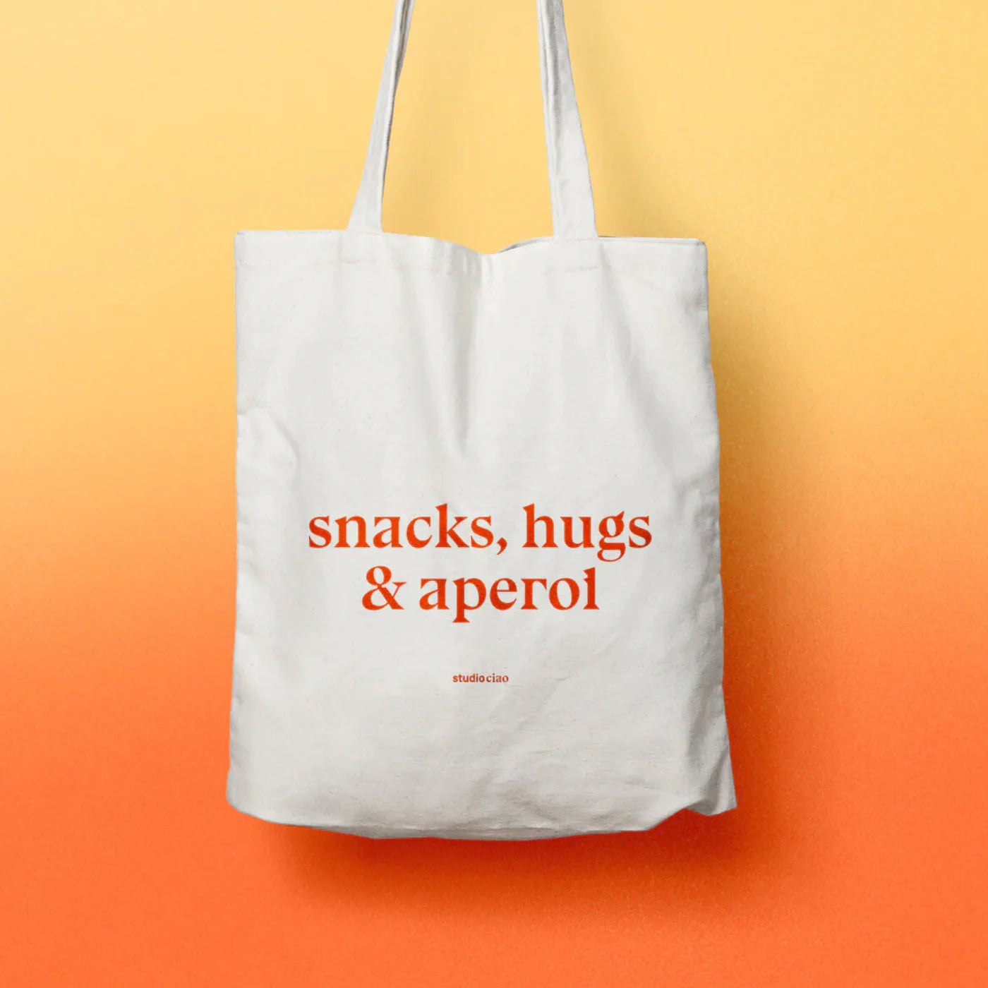 Statement Jutebeutel - SNACKS, HUGS & APEROL