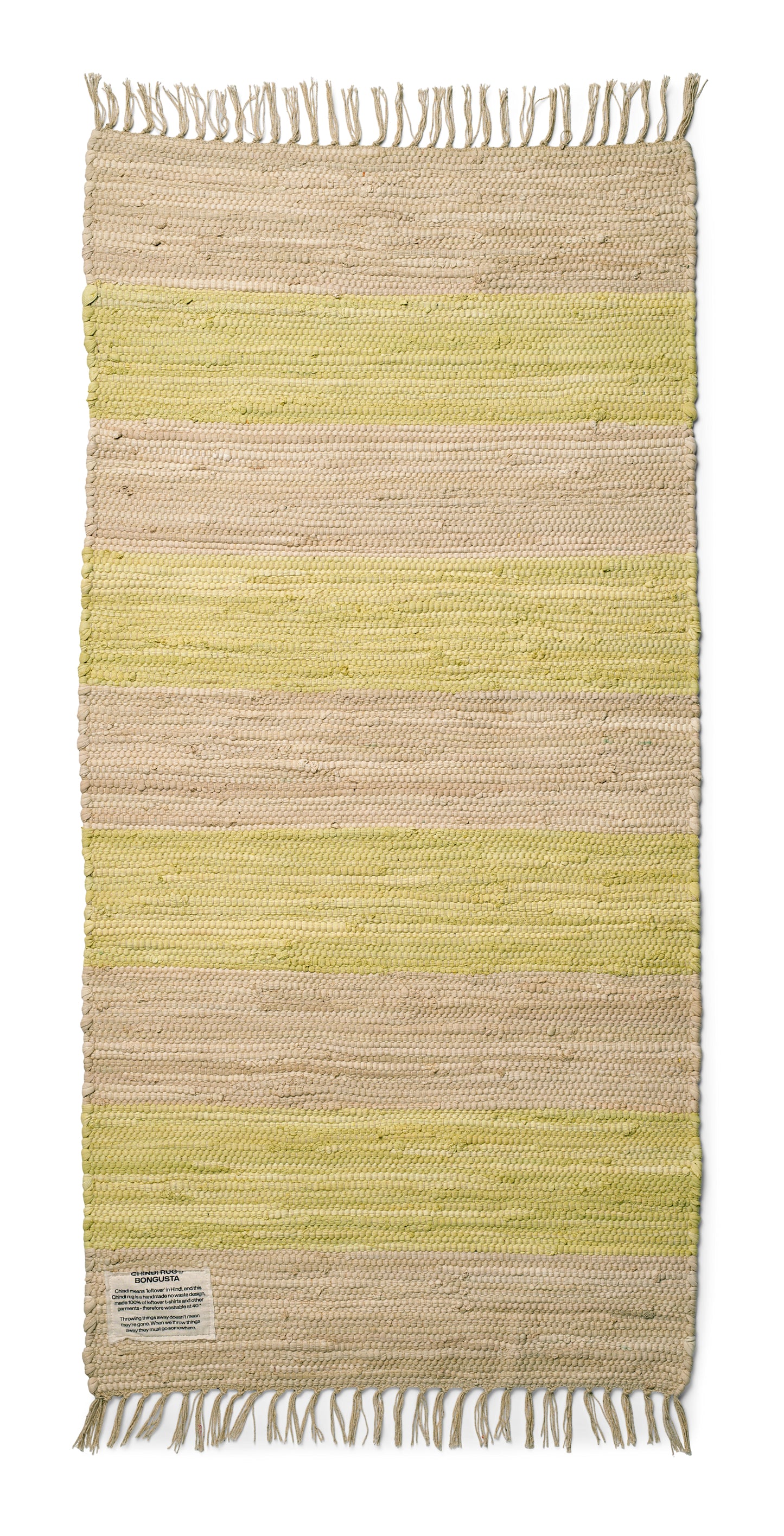 Teppich Chindi (neon yellow & creme, 60x90cm)