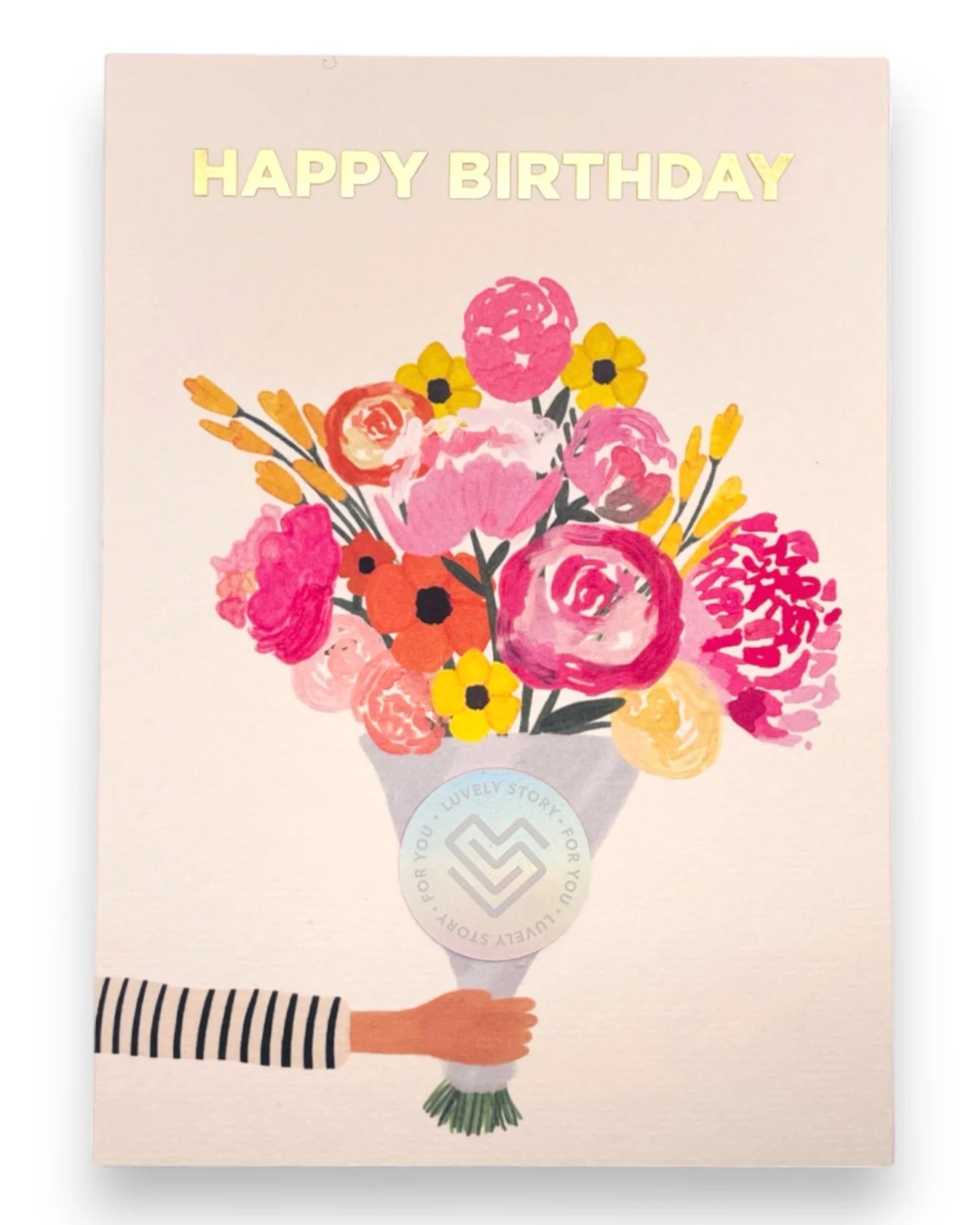 Klappkarte mit individueller Botschaft - Birthday Flowers