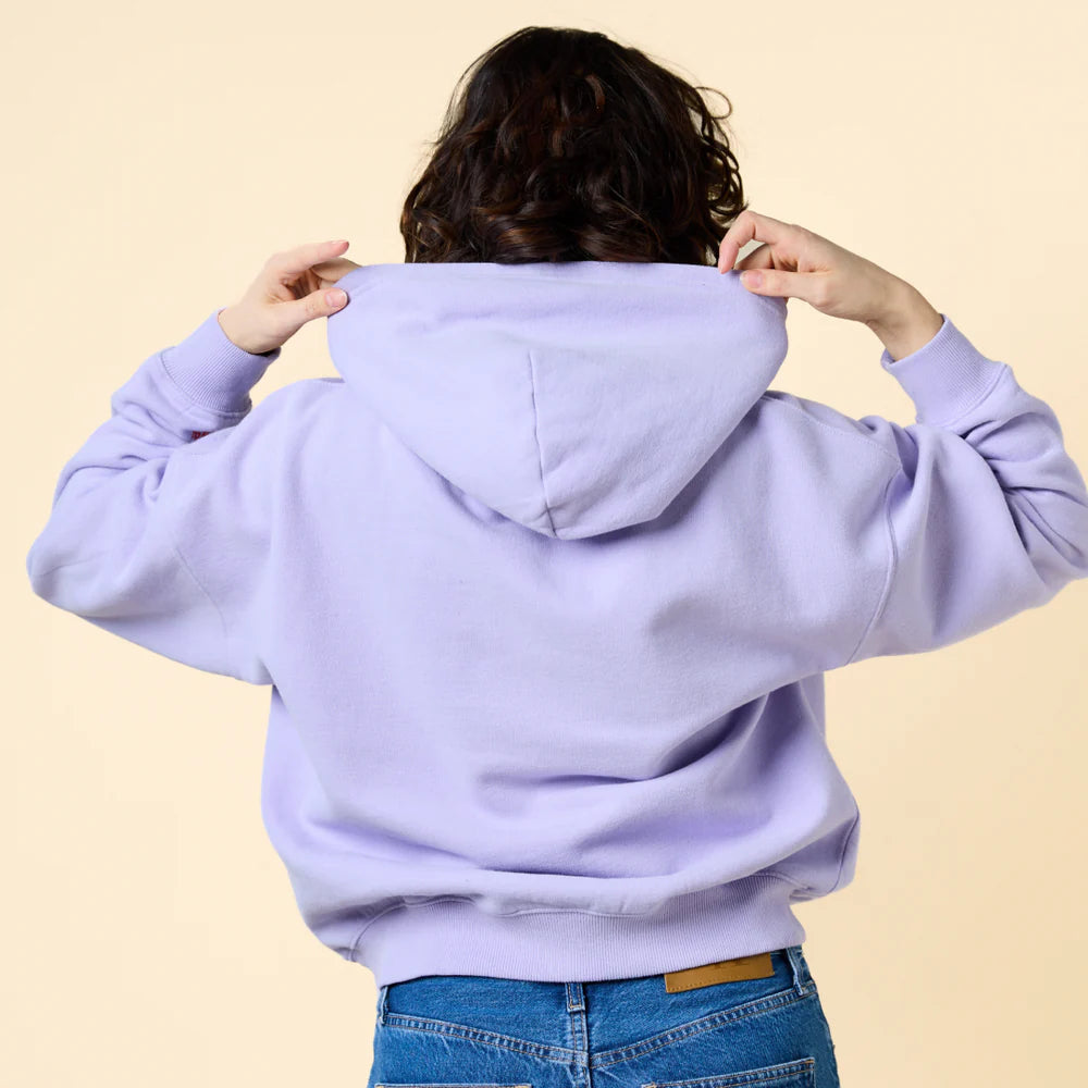 Hoodie aus Bio-Baumwolle in Lila