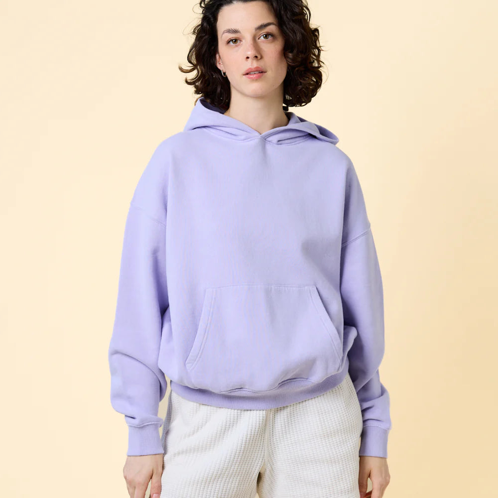 Hoodie aus Bio-Baumwolle in Lila