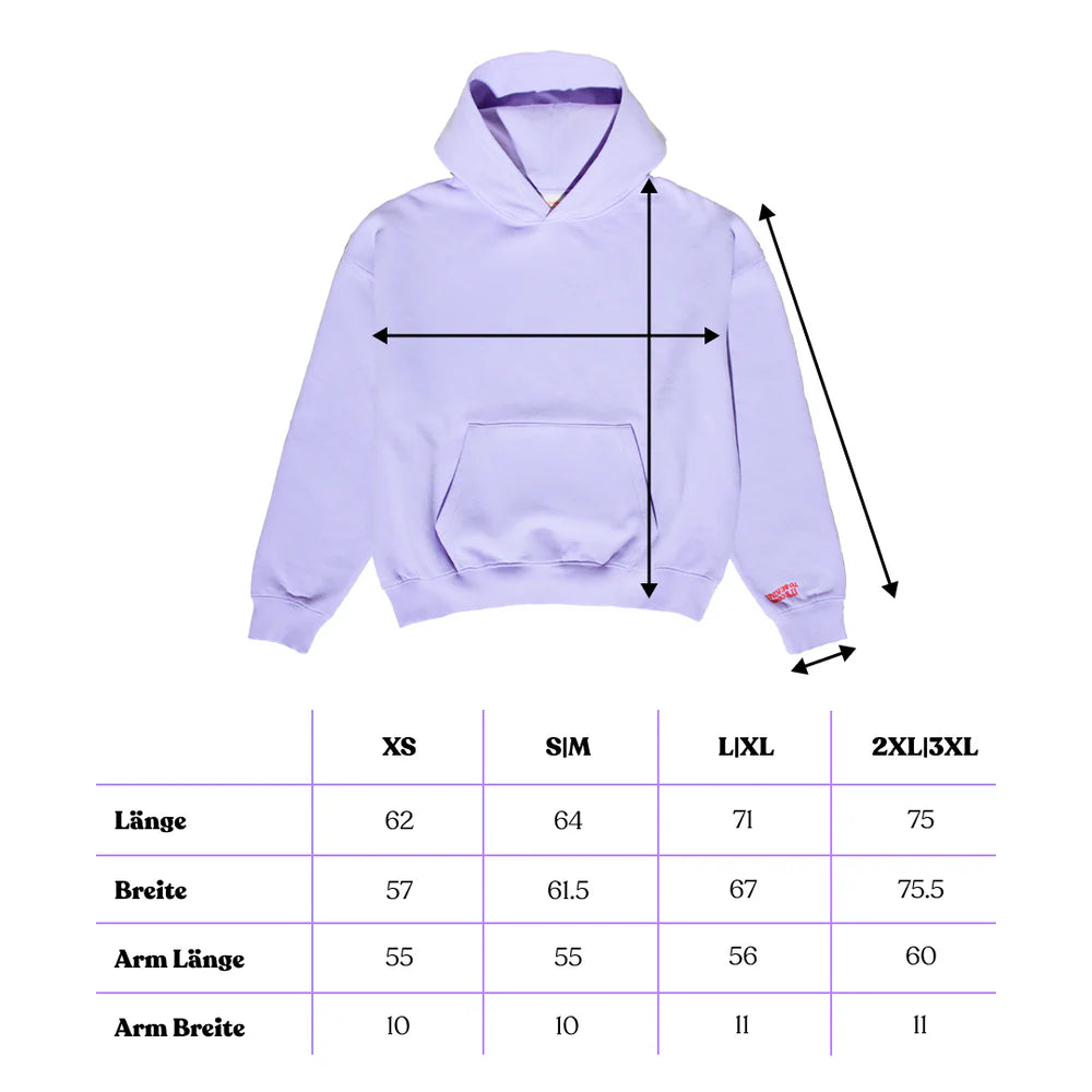 Hoodie aus Bio-Baumwolle in Lila