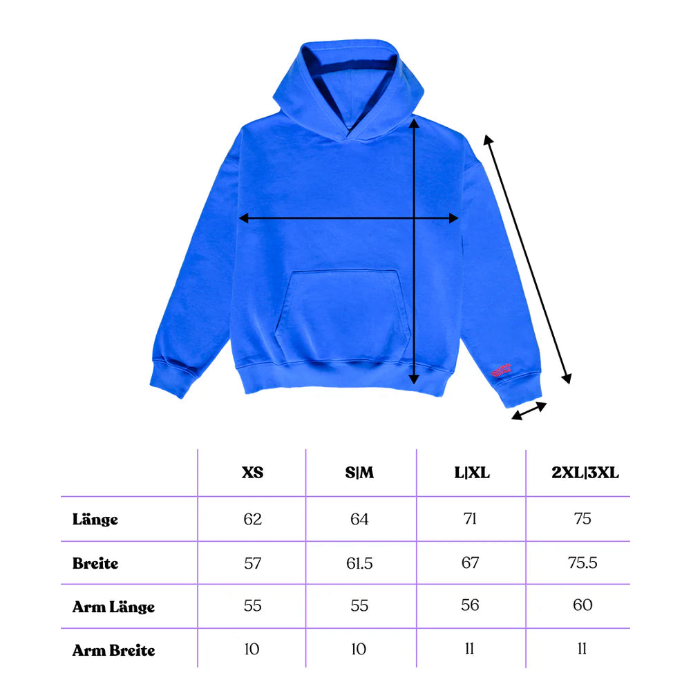 Hoodie aus Bio-Baumwolle in Königsblau