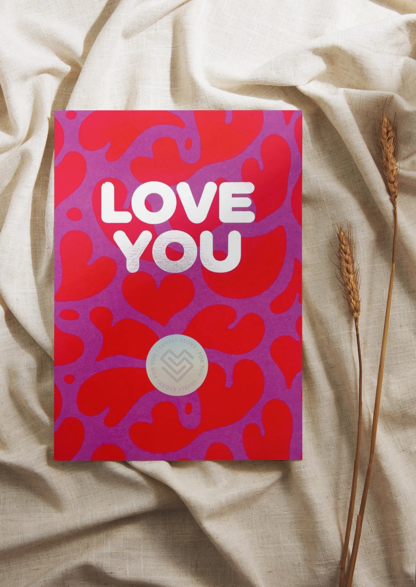 Klappkarte mit individueller Botschaft - Love you