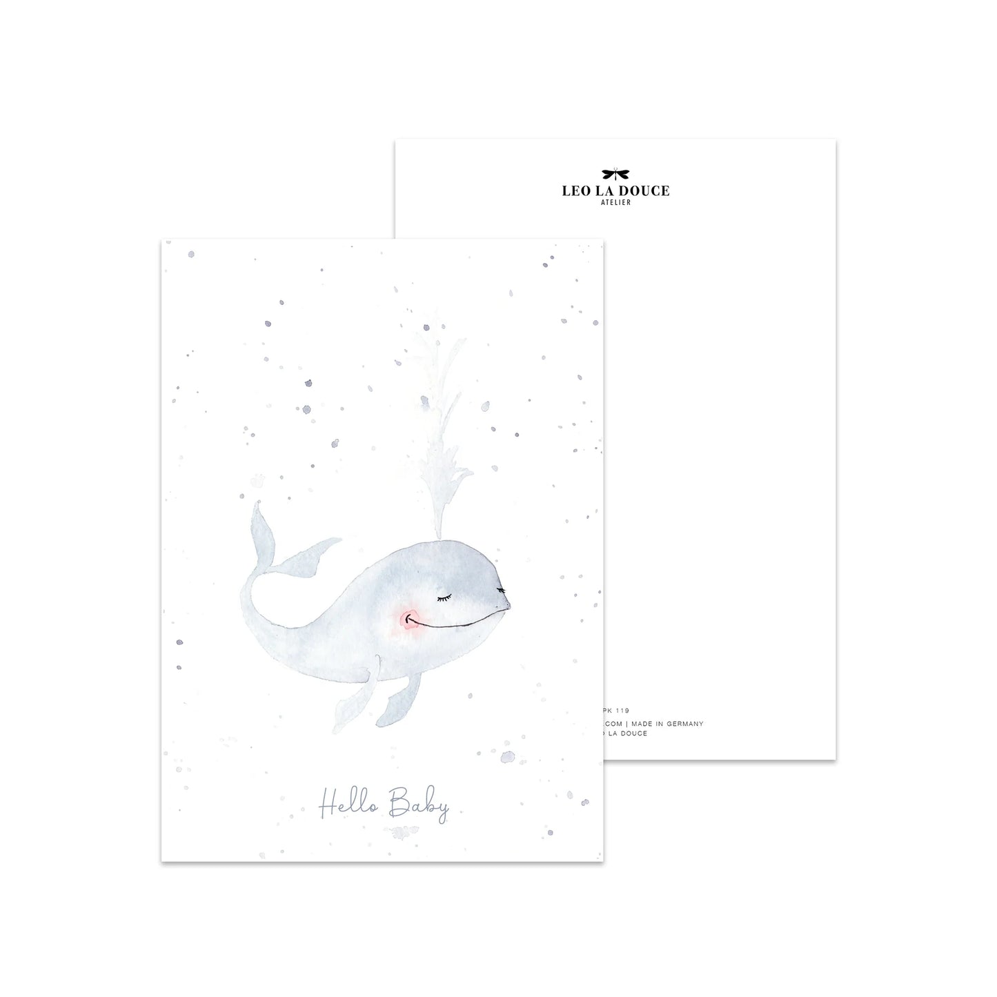 Postkarte - Happy whale