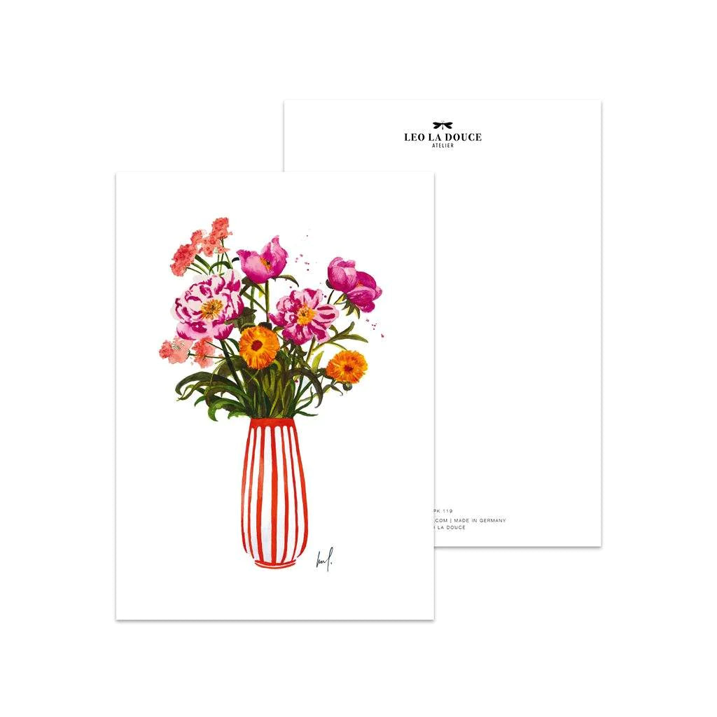 Postkarte - Pink Peonies