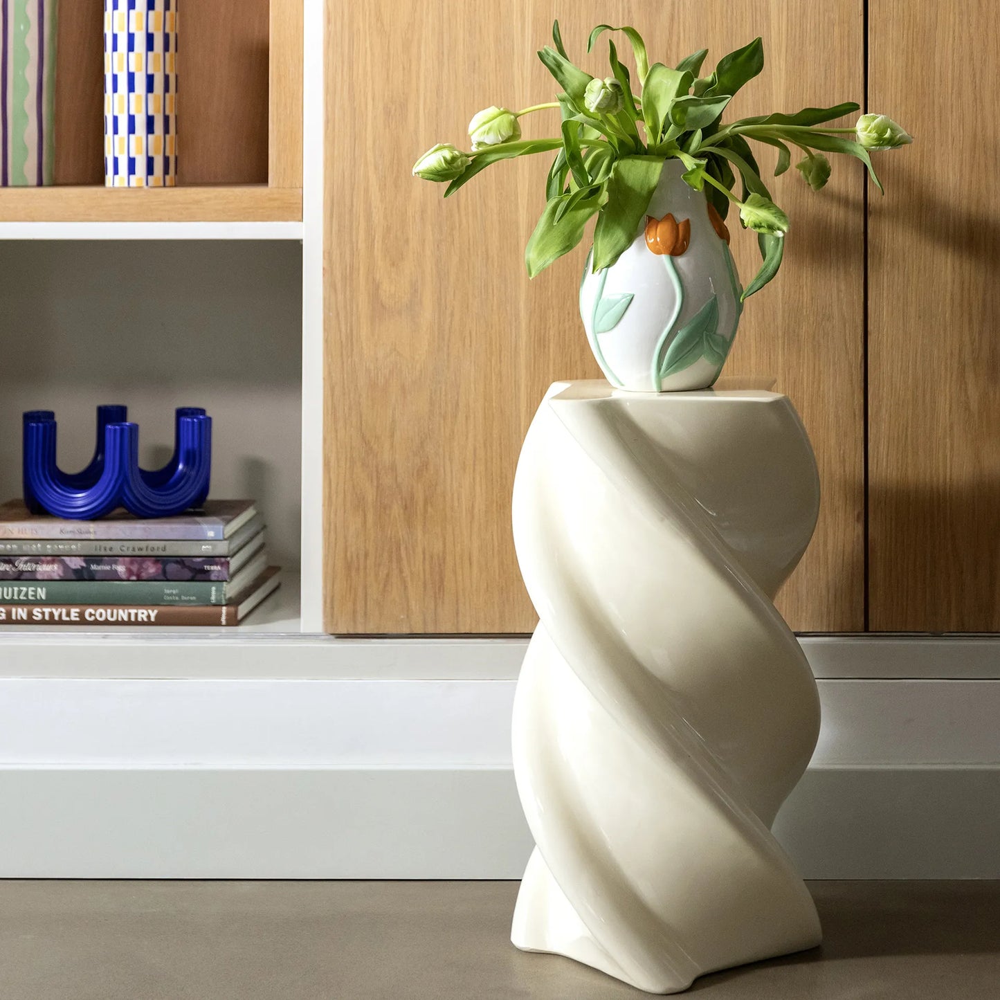 &klevering - Beistelltisch Pillar Marshmallow Off White