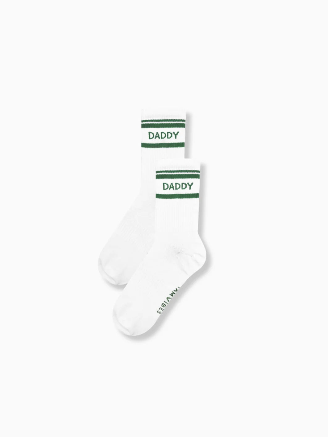 Striped Daddy-Socken (weiß/grün) Famvibes