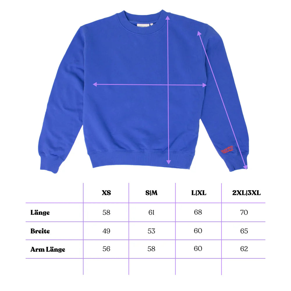 Kindness Sweater aus Bio-Baumwolle in Königsblau