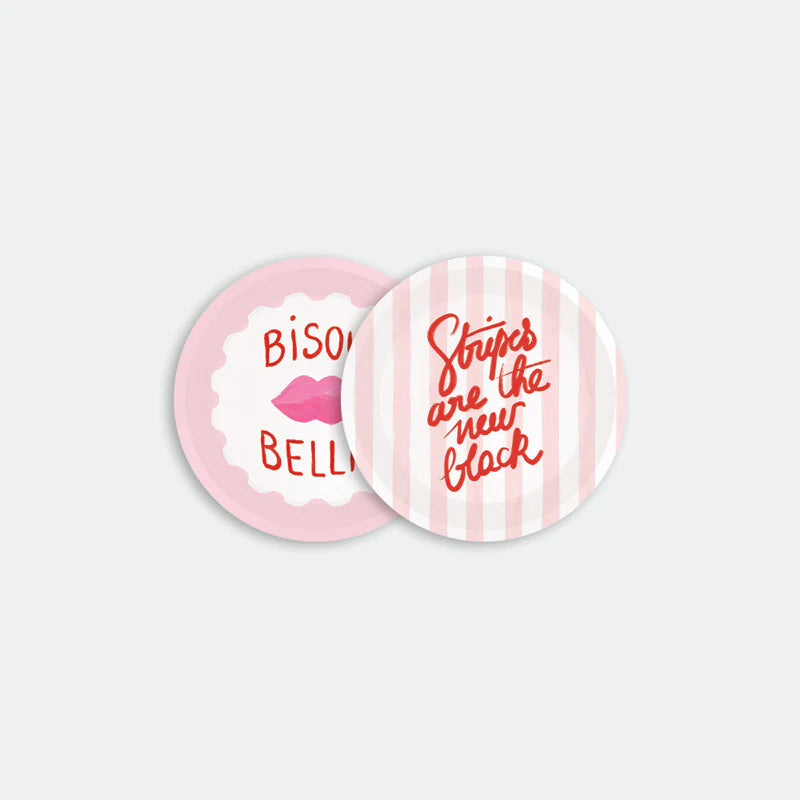Coasters "Bisou Bella" (2er Set)
