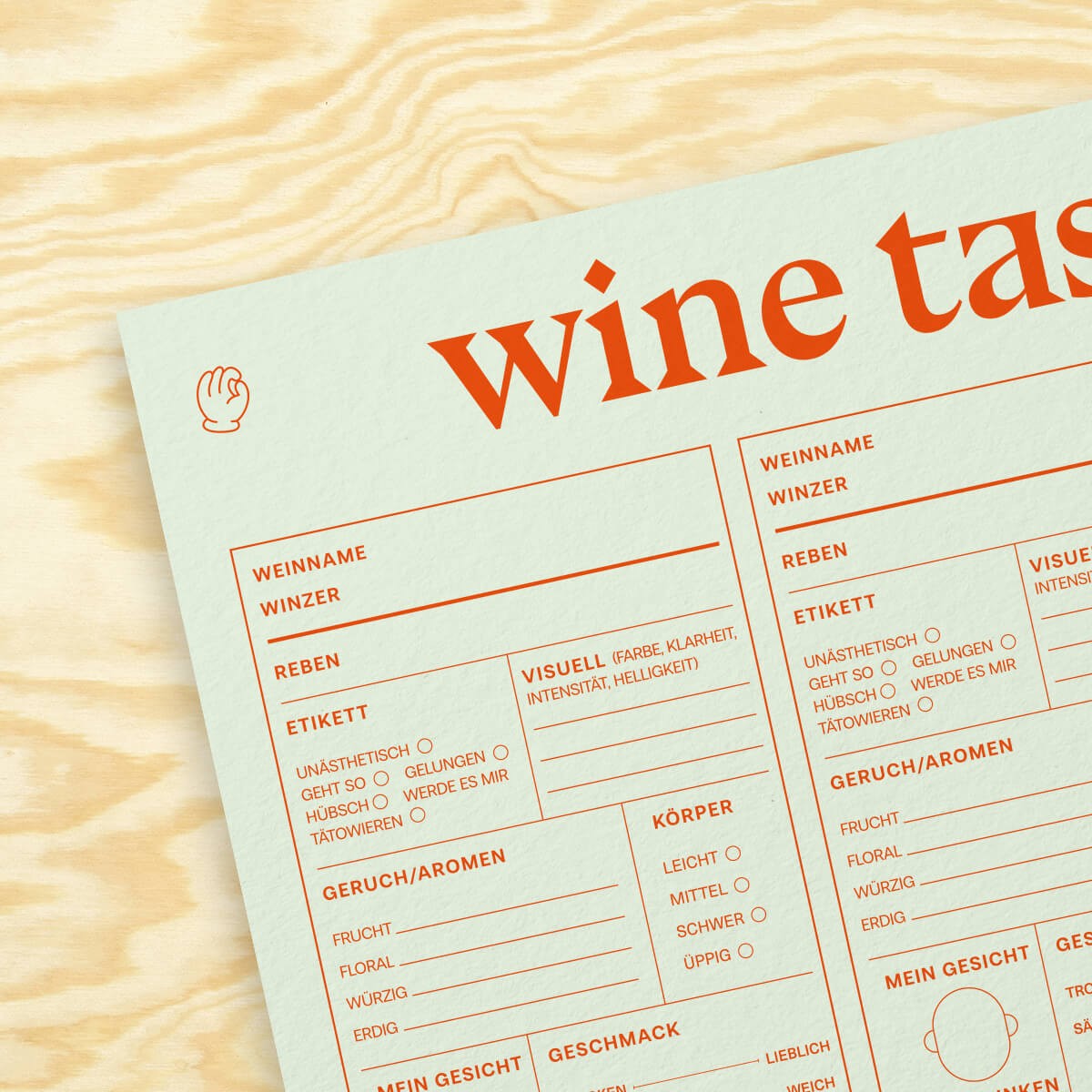 Weinprobe Block, 50 Seiten – studio ciao