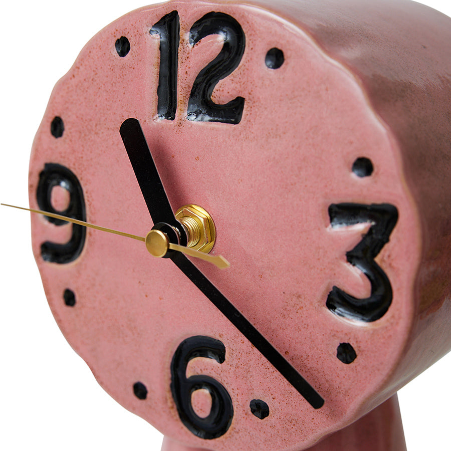 HKliving Retro Ceramic Standuhr Pink