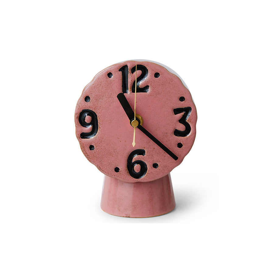 HKliving Retro Ceramic Standuhr Pink