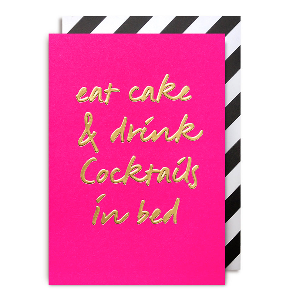 Klappkarte Drink Cocktails In Bed