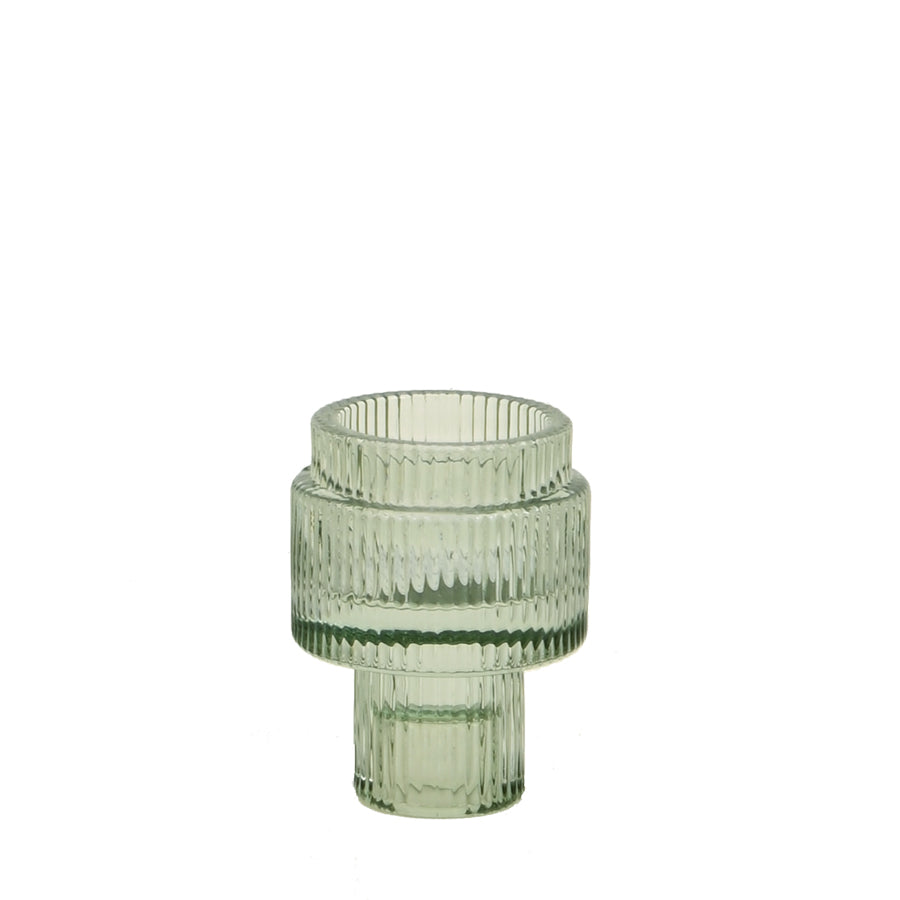 Kerzen-/Teelichthalter Glas (grün)