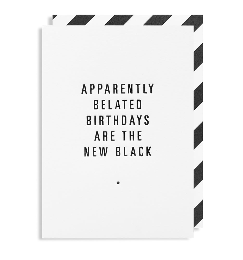 Klappkarte Belated Birthdays