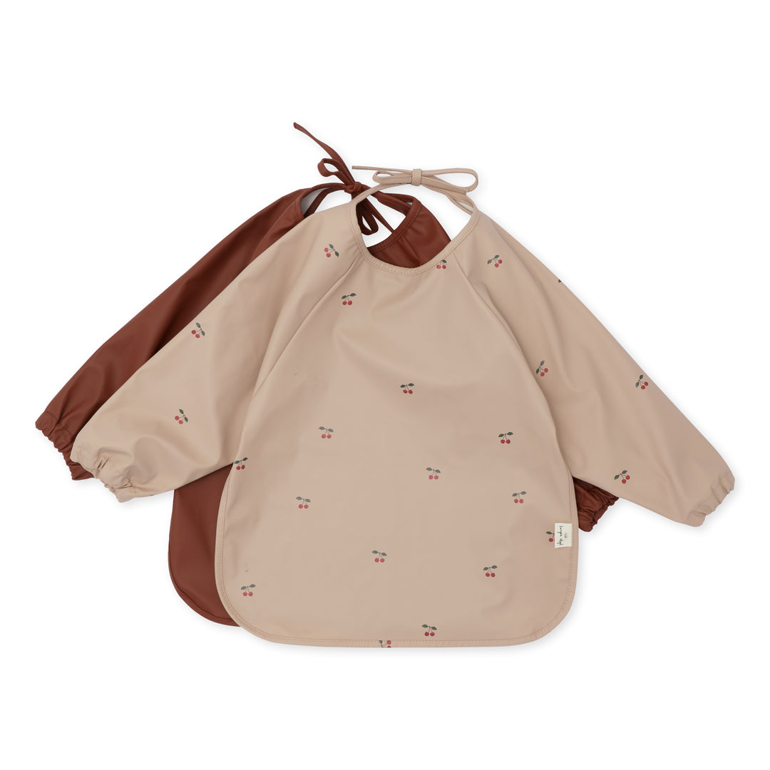 Lätzchen Cherry (langärmelig, 2er Pack)