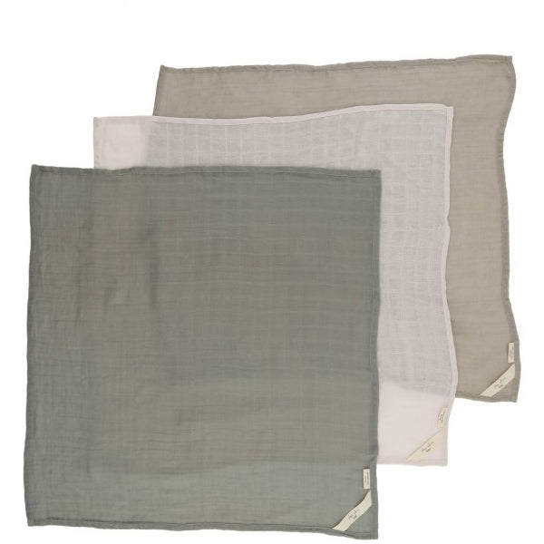 Musselintücher "Lime Stone" 3er Pack