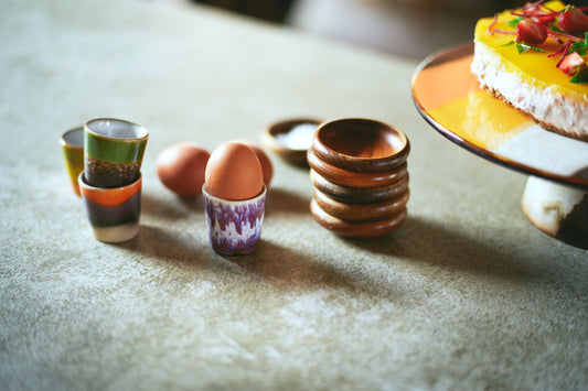HKliving 70s Ceramics: Eierbecher (4er Set)