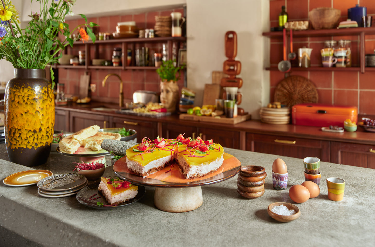HKliving 70s Ceramics: Eierbecher (4er Set)