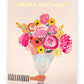 Klappkarte mit individueller Botschaft - Birthday Flowers
