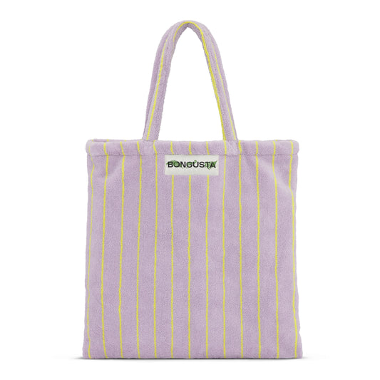 Tasche Naram gestreift (lilac & neon yellow)