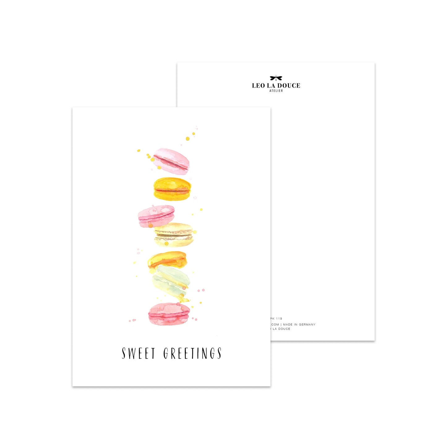 Postkarte - Macarons