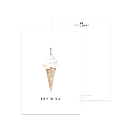 Postkarte - Ice cream candle