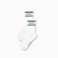 Striped Daddy-Socken (weiß/grün) Famvibes