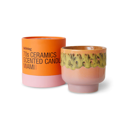 HKliving 70s Ceramics: Duftkerze "Miami"