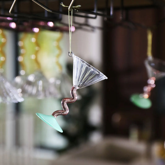 Weihnachtsbaum-Ornament Cocktailglas (&klevering)