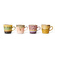 HKliving 70s Ceramics: Americano Tassen Radiant (4er Set)