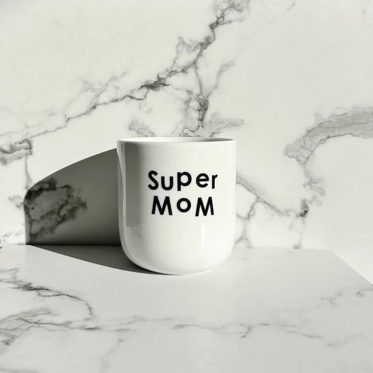 Porzellanbecher "Super Mom"