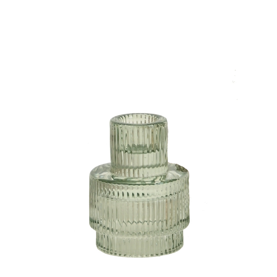 Kerzen-/Teelichthalter Glas (grün)